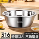316食品级不锈钢盆家用厨房加深洗菜盆打蛋盆和面汤盆特厚火锅盆