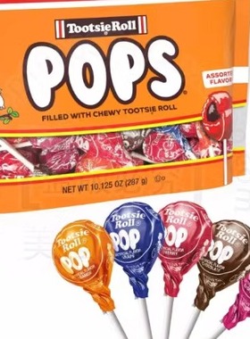 美国直邮 美国百年历史糖果Tootsie Roll Pops经典招牌夹心棒棒糖