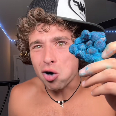 美国直邮TK网红同款sour blue razz超酸爆酸蓝色酸莓爆浆水果软糖