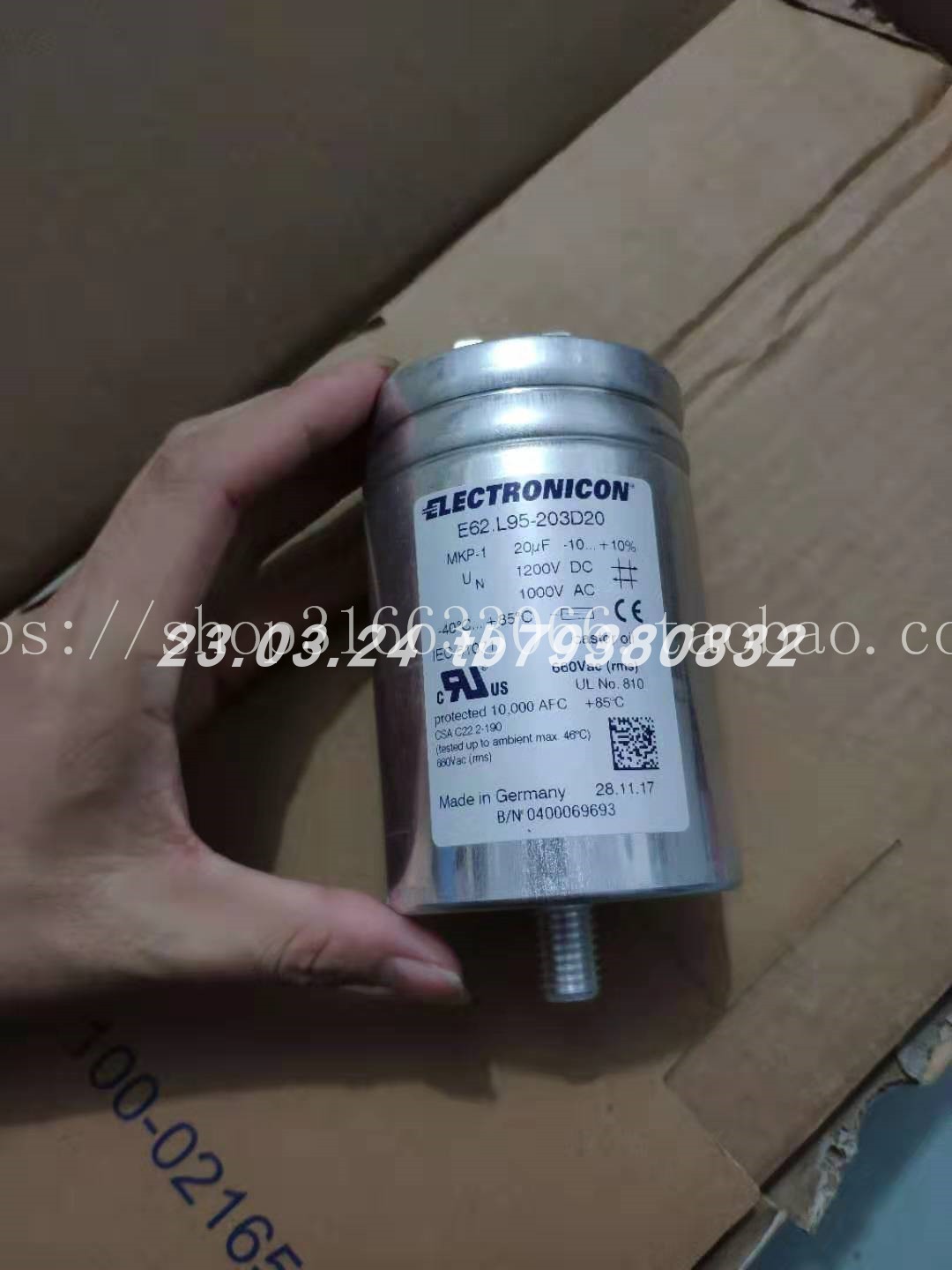 Electronicon电容E62.L95-203D20