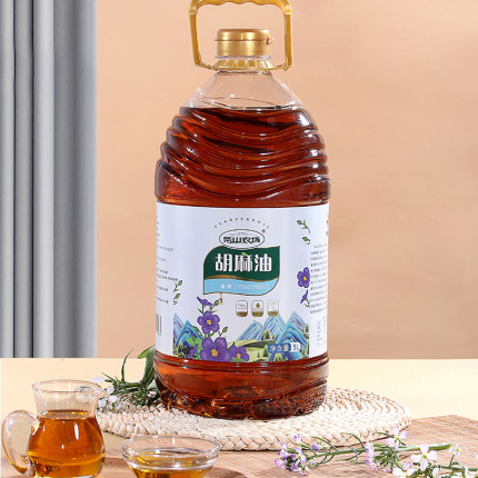 条山农场胡麻油5L/桶甘肃白银景泰亚麻籽油家庭食用油