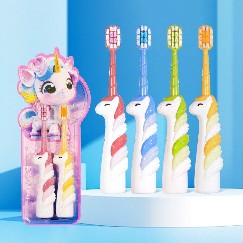 儿童宝宝幼儿3-12岁卡通独角兽小马可爱护齿护龈乳牙训练软毛牙刷,婴童洗护,乳牙刷/训练牙刷/护齿牙刷,淘宝优惠券,粉丝福利购,淘宝优惠卷