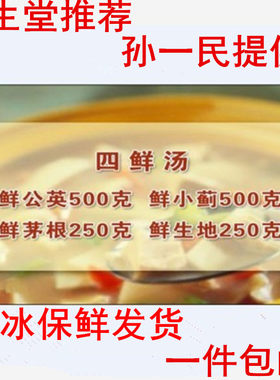 中药材蒲公英新鲜食材白茅根