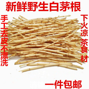 新鲜白茅根茅芽茅针湿茅草根现挖丝茅根另有竹蔗芦根天然泡水凉茶
