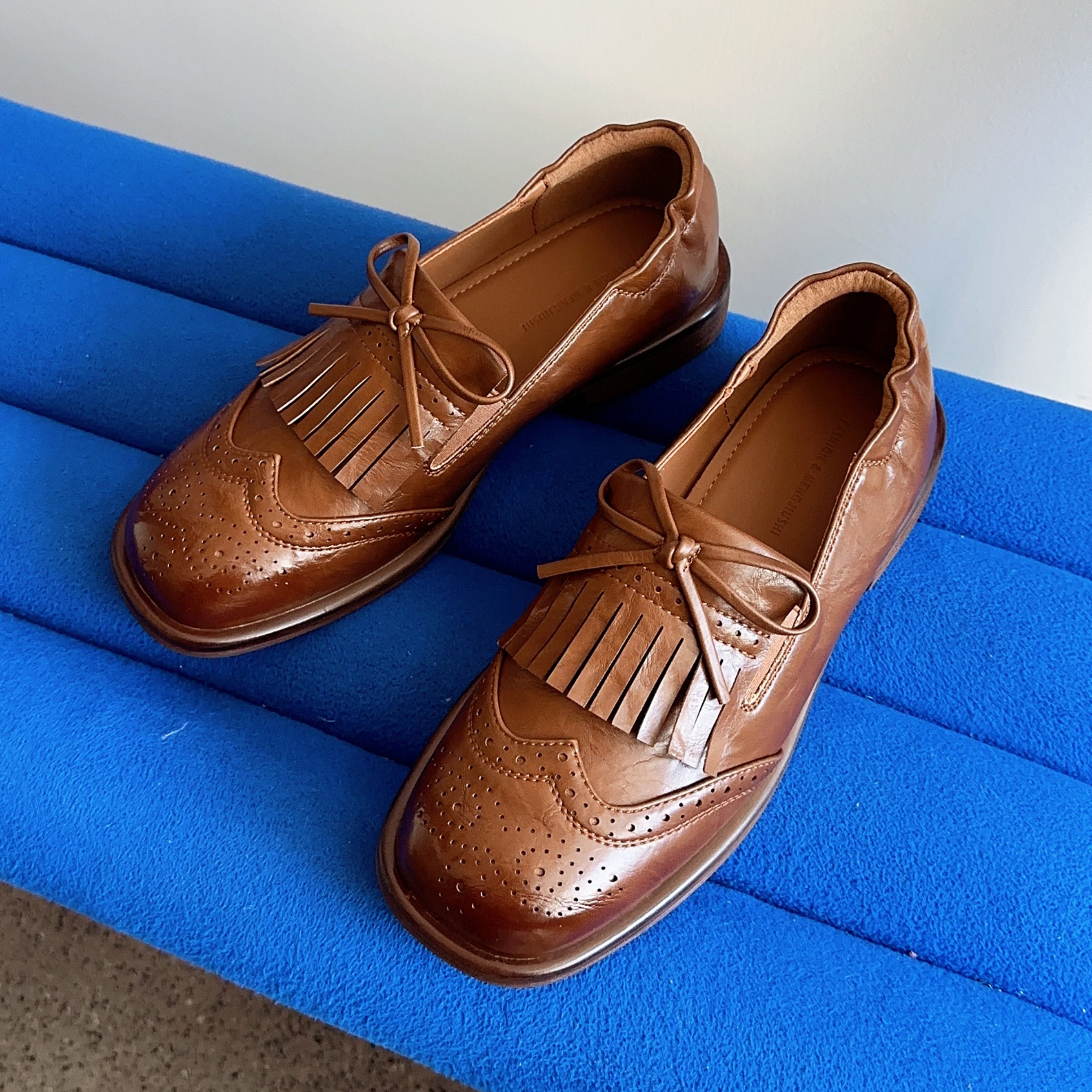 46英伦风布洛克乐福鞋女2026年春季新款流苏蝴蝶结豆豆鞋百搭单鞋,女鞋,乐福鞋（豆豆鞋）,淘宝优惠券,粉丝福利购,淘宝优惠卷