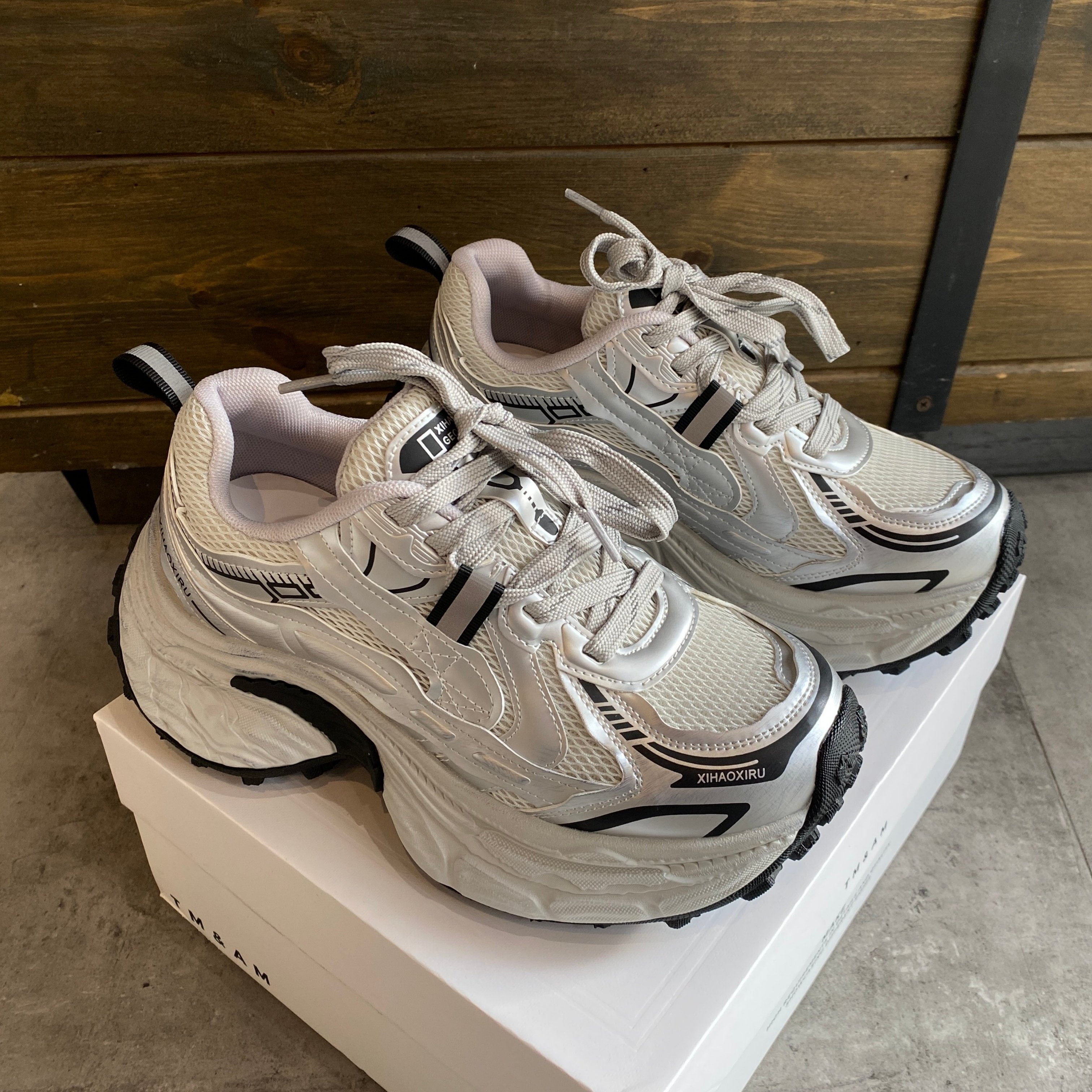 01韩版厚底老爹鞋女2026年春季新款增高休闲运动鞋轻便百搭松糕鞋,女鞋,老爹鞋,淘宝优惠券,粉丝福利购,淘宝优惠卷