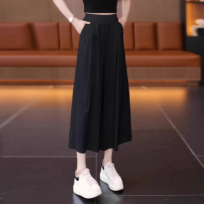 大码高腰宽松山本裤凉凉直筒裤女