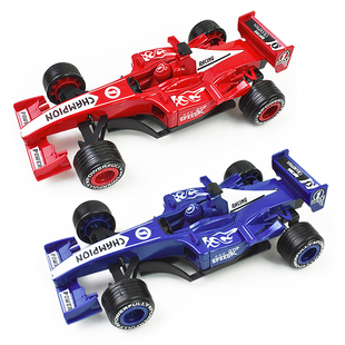赛车合金回力车模玩具小汽车仿真跑车模型摆件 儿童F1方程式