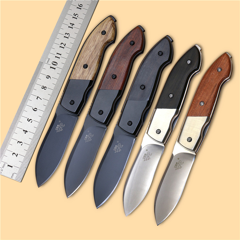 原装中国三刃木经典木柄户外折叠刀求生小刀具新款7028包邮推荐