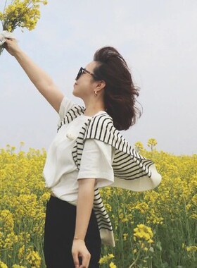 白色条纹针织打结外搭小披肩女韩版百搭装饰假领子围巾春夏秋搭肩
