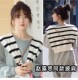 赵露思偷偷藏不住同款 外搭小披肩女春秋季 空调房护颈黑白条纹坎肩