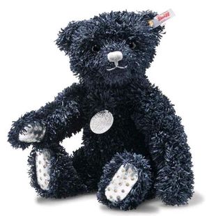 德国正品 现货 限量收藏款 Steiff史泰福毛绒纸熊系列黑蓝色泰迪熊