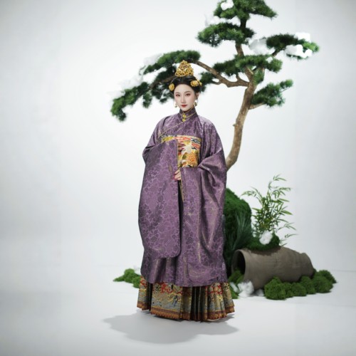 传统立领道袍方补金通男女款