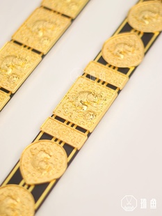 琉鱼汉服宋制明制汉服配饰搭飞鱼服贴里金属单双铊尾革带腰带革带