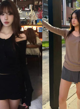 高智感 侧面开叉纽扣设计西装半身裙学院风街头气质休闲裙裤短裤