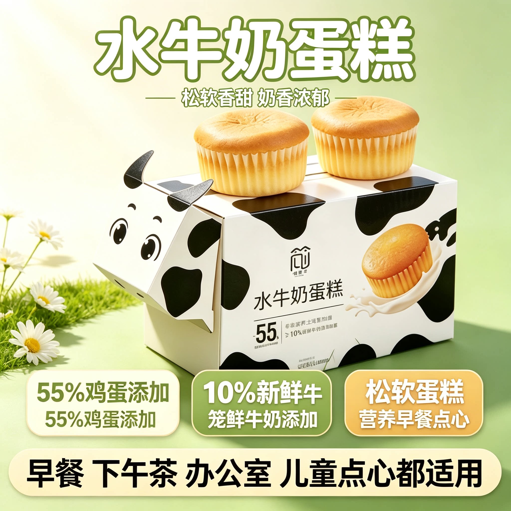 水牛奶蛋糕简而盐55%鸡蛋