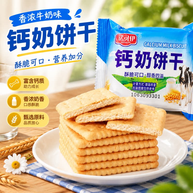高钙奶香钙奶饼干酥香浓郁营养加餐办公室解馋儿童早餐冲泡小零食