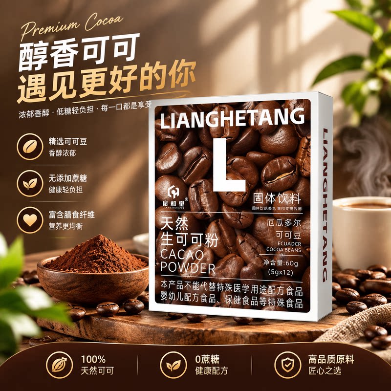 无蔗糖生可可粉富含膳食纤维