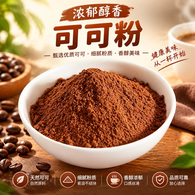 天然可可粉蛋糕面包甜点烘焙原料