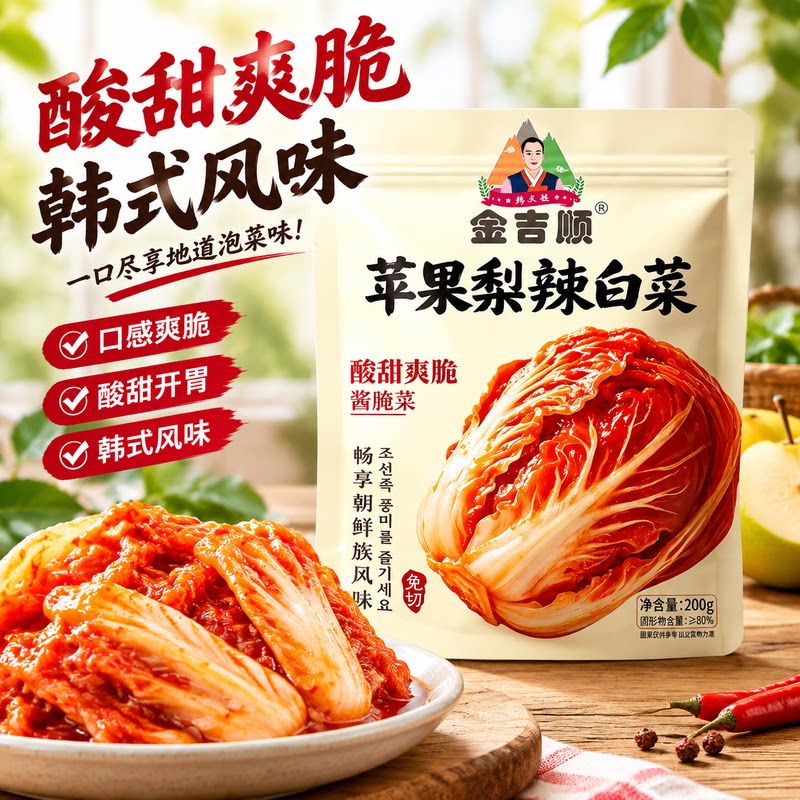 苹果梨辣白菜延边韩式泡