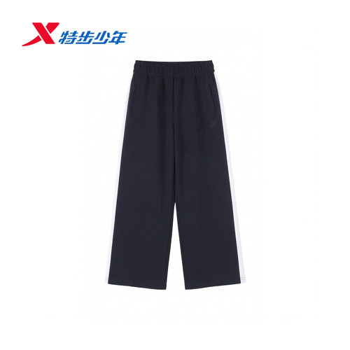 特步儿童蛋仔联名针织长裤2026秋季新款厚款运动长裤674324634322
