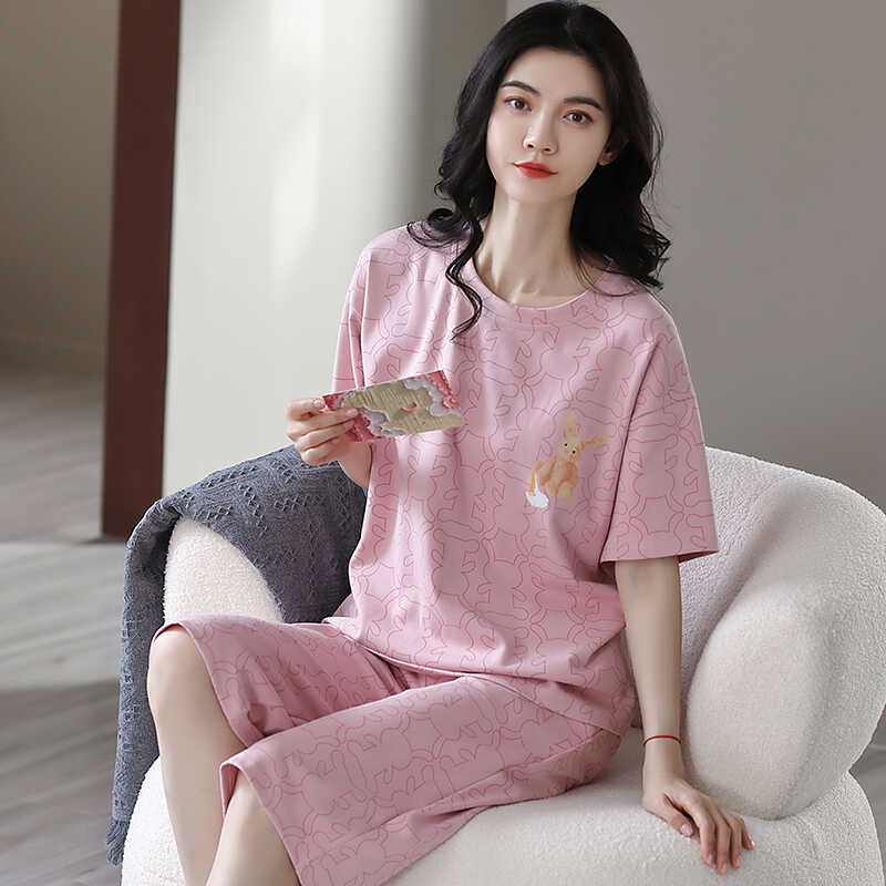 芬腾清女纯棉可外穿家居服