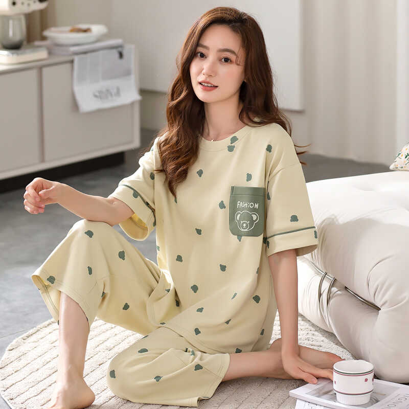 芬腾清女纯棉可外穿家居服