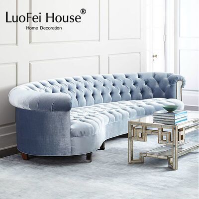 洛妃家具现代简约实木布艺三人沙发别墅轻奢定制两人组合休闲沙发