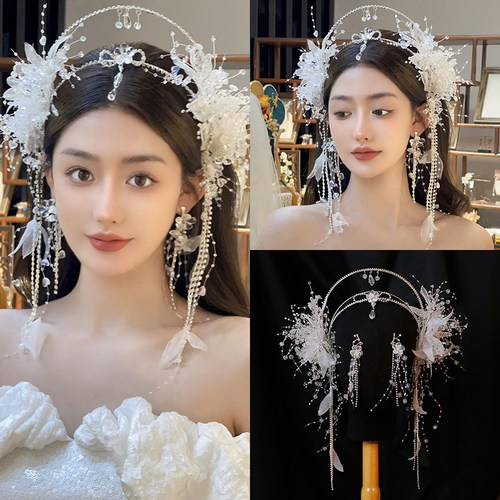 发箍皇冠水晶串珠日韩森系超仙美
