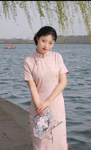 出租半枫荷【西子春夏款1930全开襟平裁无省双层民国风古法旗袍