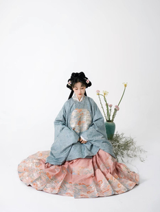 出租桑谣记【姑苏一梦】明制汉服圆领大襟补服 妆花马面裙 伴娘服