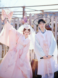 出租延吉情侣韩服旅拍写真礼服朝鲜族传统服装宫廷摄影公主