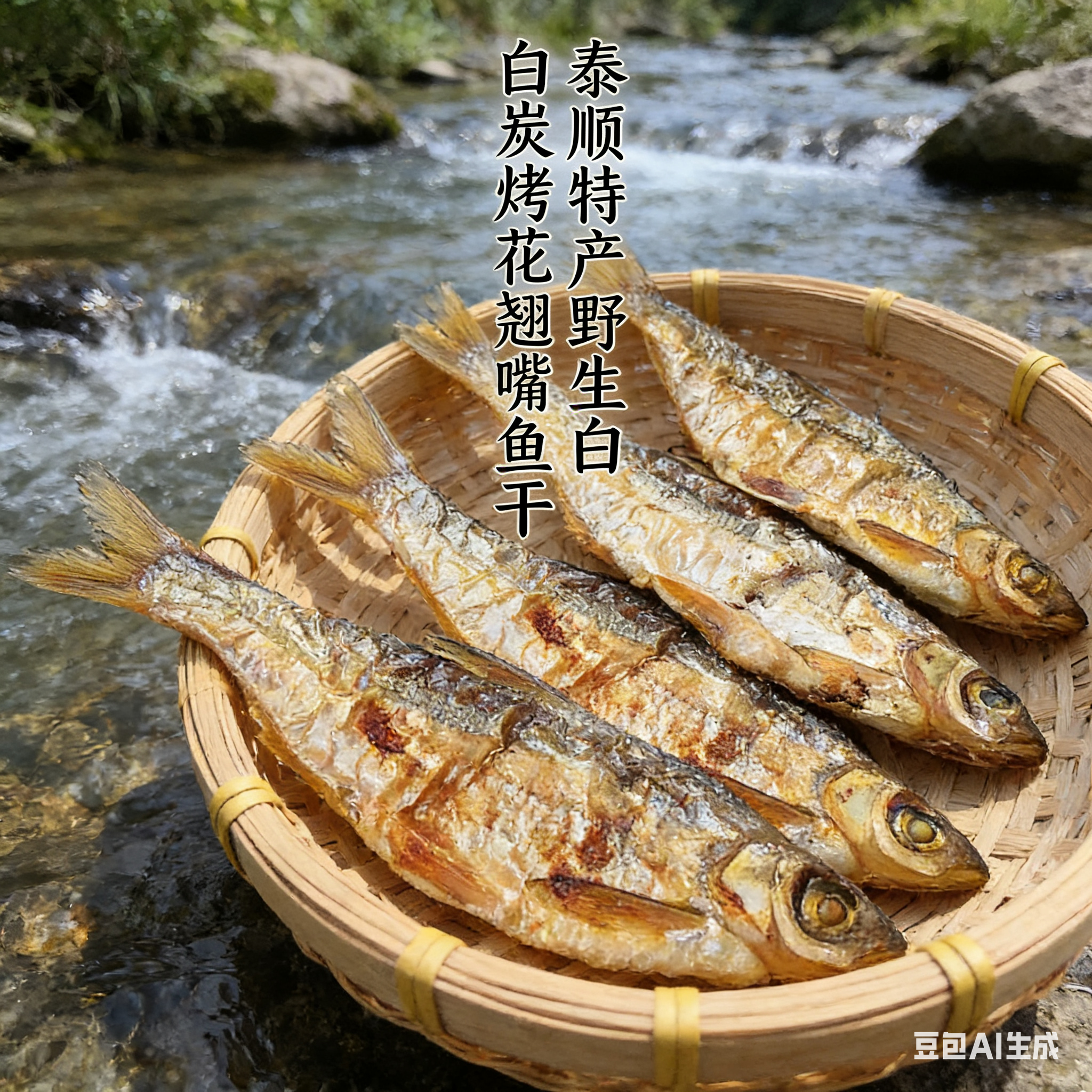 温州泰顺 淡水炭烤白花翘嘴鱼干500g