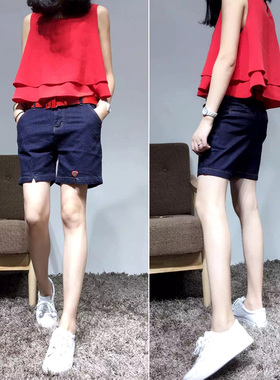 清仓特价新款短裤牛仔裤女韩版宽松简约百搭显瘦大码直筒五分潮