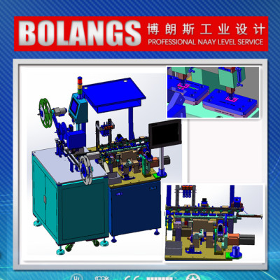 205手机接口MICROMINI接头自动检测包装机图纸 电子载带包装机3D