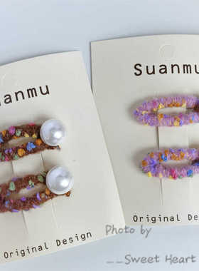 女儿童刘海珍珠BB夹子韩版前额刘海侧夹宝宝后脑勺碎发夹礼服配饰