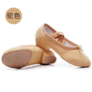 舞蹈鞋女软底练功鞋成人教师鞋带跟专用室外芭蕾舞古典舞肚皮舞鞋