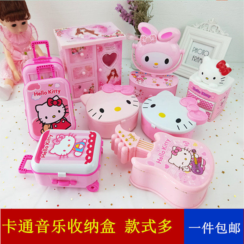 创意旋转跳舞小女孩八音乐盒儿童节生日礼物梳妆镜抽屉首饰盒包邮