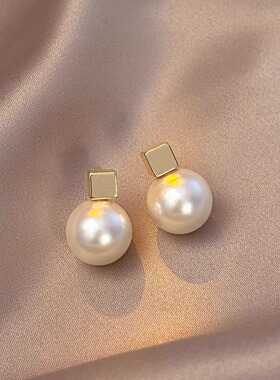 NGGA韩国轻奢珍珠耳钉女高级感小众气质耳环2025新款爆款耳饰