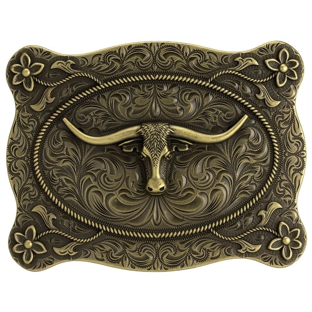 皮带扣头美式复古雕花椭圆牛皮带扣美式做旧合金腰带扣牛仔配件