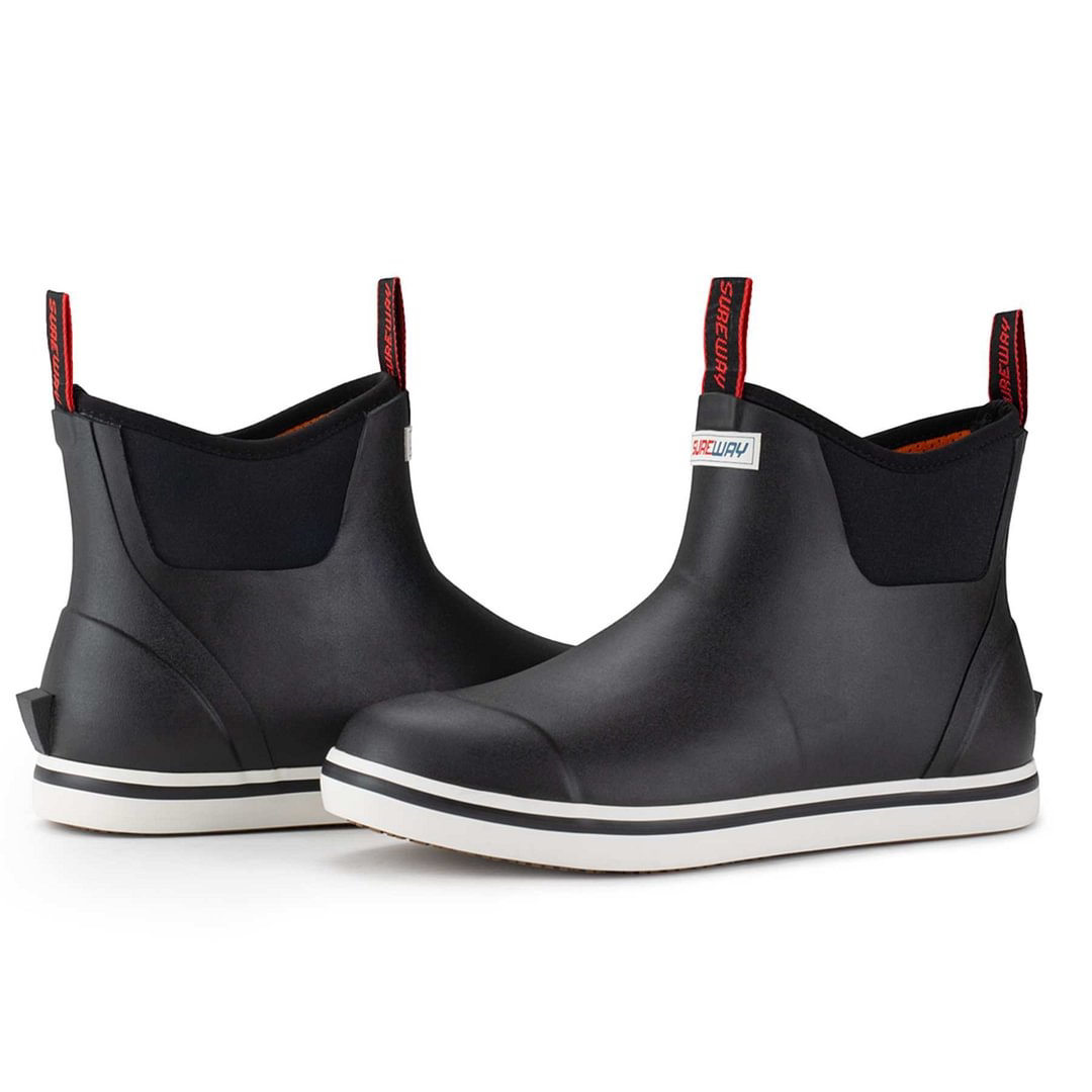 外贸精品短筒夹板雨鞋低帮男士水鞋平底胶靴防滑钓鱼鞋橡胶防水靴