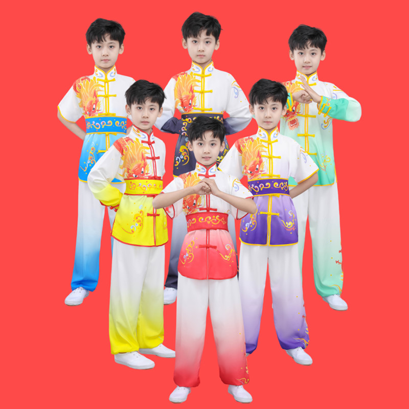 六一儿童武术表演服中国风男女童练武演出服武馆训练功夫比赛服装