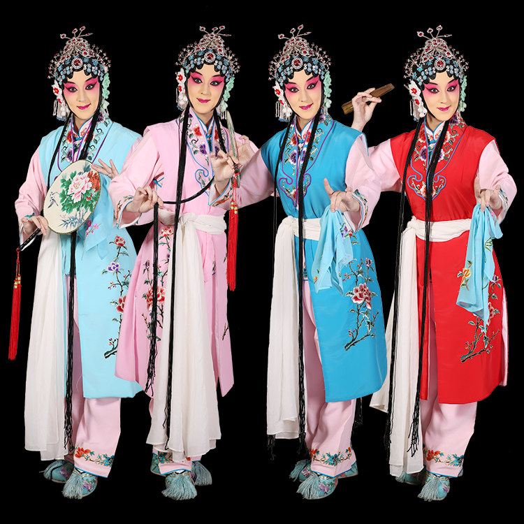 京剧戏曲舞台演出服装配件小姐丫鬟戏服花旦背心绣花坎肩女长坎