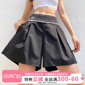 假两件瑜伽热裤 网红运动短裤 女宽松遮肉高腰防走光显瘦跑步健身裤