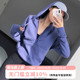 休闲宽松显瘦运动上衣女半拉链瑜伽服卫衣连帽健身上衣长袖 秋冬款