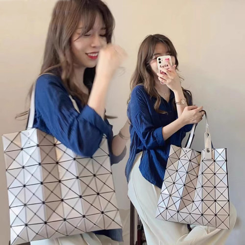 日本几何菱格包2026新款六格包女士经典6格手提包单肩托特包