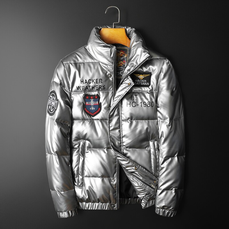 2021冬季新款羽绒服钱塘3021-26653P275平铺银色，男装羽绒服，钱塘6011