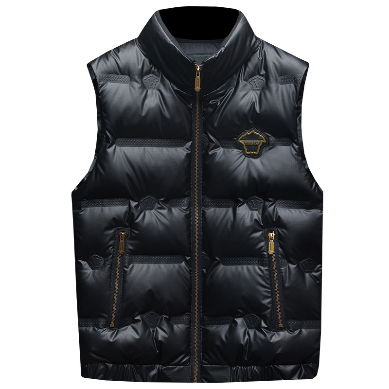 2025冬季新款90%白鸭绒羽绒马甲Y9951P285镂空黑,男装羽绒服,钱塘6011