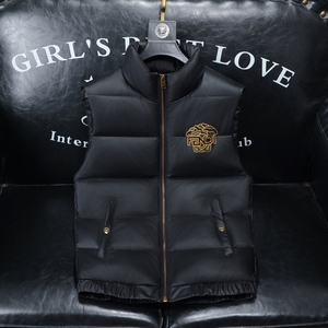 2025冬季新款90%白鸭绒羽绒马甲 Y9952 P295 沙发 黑,男装羽绒服,钱塘6011