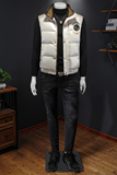 2025冬季新款90%白鸭绒羽绒马甲Y9951P285镂空黑，男装羽绒服，钱塘6011